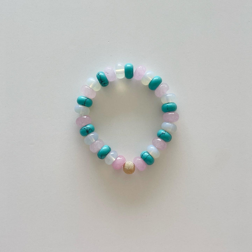turquoise baby pink